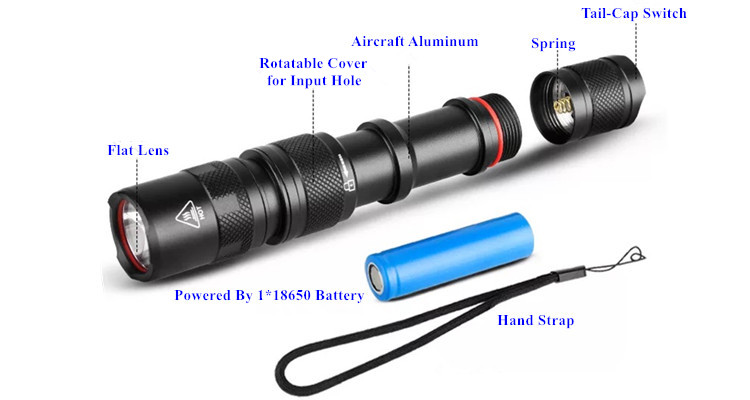 18650 Flashlight Torch