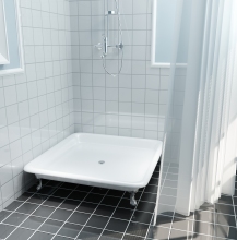 Freestanding Decorative Shower Trays and Cast Iron Shower Pans with Bathroom Accessories