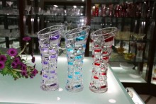 printed pattern wedding table decorations crystal vase