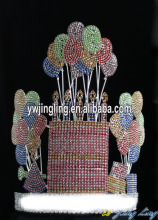 Custom Rhinestone Happy Birthday Cupcake And Balloon Crown