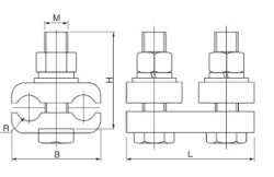 Manufactured JBT Electric Wire Cable Pipe Clamp Copper Parallel Groove Clamp