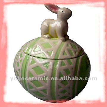 cute rabbit ceramic containers easter decoration easter crafts