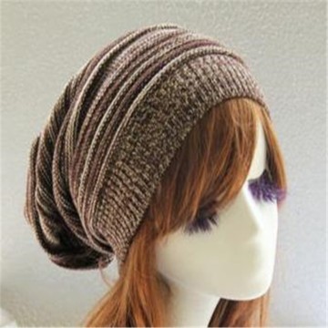 beanie slouch hat,knit hat,acrylic custom beanie for lovely lady