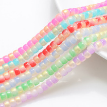 STRUNG BEADS IMITATION JADE Glass Beads 6X8MM 30pcs