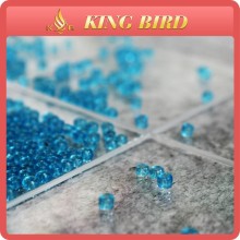 DIY transparent glass blue bead