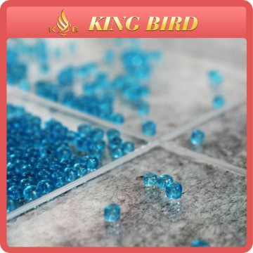 DIY transparent glass blue bead