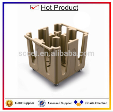 Dish moving caddies, dish caddies for plate storage and transport