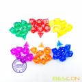 Bescon mini jeu de dés polyédrique translucide RPG 10MM, petit jeu de dés RPG D4-D20 dans un emballage en tube, couleur assortie de 42pcs