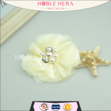 multi-purpose chiffon hair band , clip, lapel silk brooch