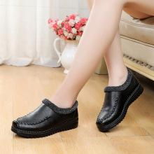 Large size elderly flat cotton shoes