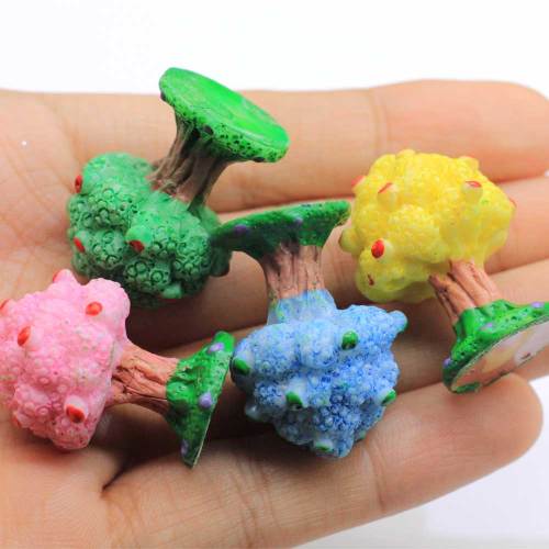 Colorful Fruit Tree Lotus Pool Figurine Decoration Fairy Garden Moss Ornament Miniature Cartoon Animal Food Statu Resin Craft