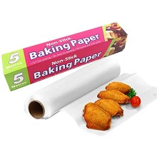 EU Pack Unbleached Parchment Baking Paper Roll: 250 Sq. Ft. Greaseproof Baking Paper for Hamburger Patties and More