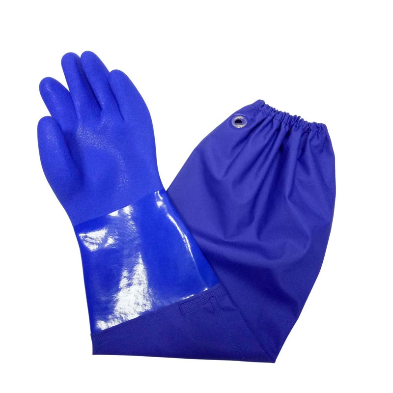 Chemical Resistant PVC Gloves with Long Sleeves