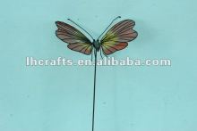 metal decoration butterfly garden stick