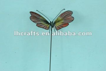 metal decoration butterfly garden stick