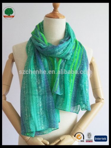 Economic promotional cotton shawls stripe scarf