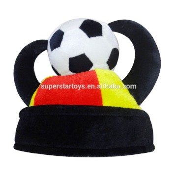 3160112-15 soccer fans cap/pleuche soccer fans cap