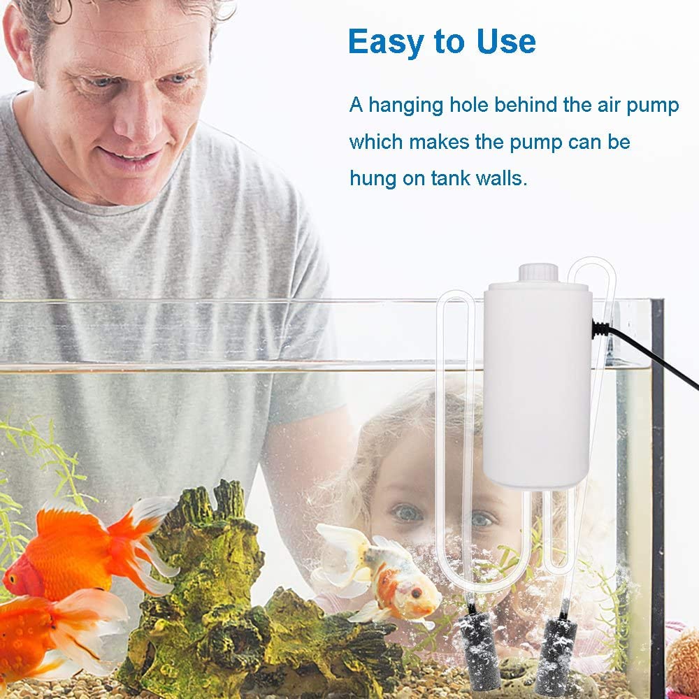 EKAN adjustable ultra silent oxygen portable aquarium air pump for fish tank