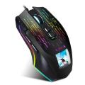 LCD Lighted Gaming Wired Mouse With DPI 10000