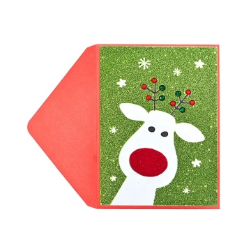 Beautiful Colorful Handmade Green Glitter Cards