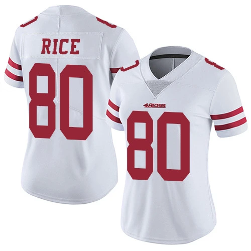 Wholesale Custom Women 49ers Jerseys 16 Montana 80 Rice 85 Kittle American Football Jerseys