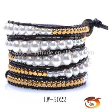 5 ring Woven Pearl Winding LUU Bracelet Bead Bracelet