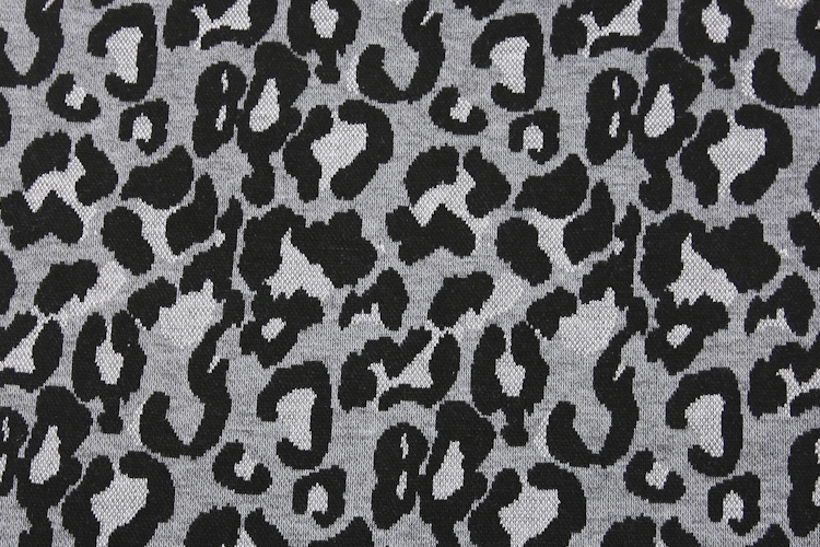 Custom Textiles Fabric and Textiles for Clothing Rayon Yarn Dyed Tiny Leopard Jacquard Jersey Fabric Weft Knitted OEM Accept