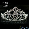 Venta por mayor de diamantes de imitación Tiara corona boda joyería