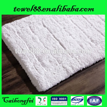 jacquard hotel anti-slip cotton terry cloth bath mats