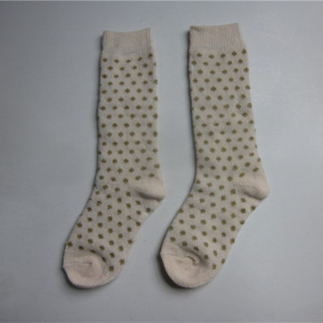 2017 Gold Lurex Dot Jacquard Socks