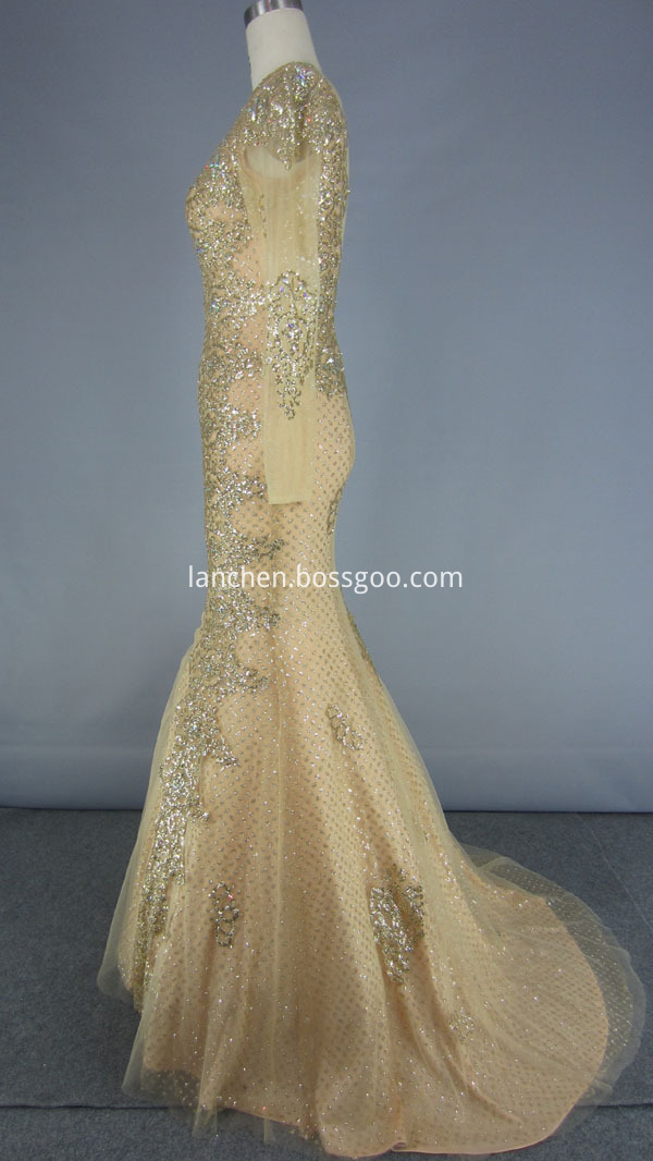 Beaded Embroidery Prom Dress