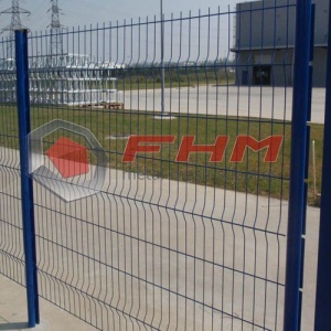 Galvanized 3D Polyester Curvy Welded Fence Panel