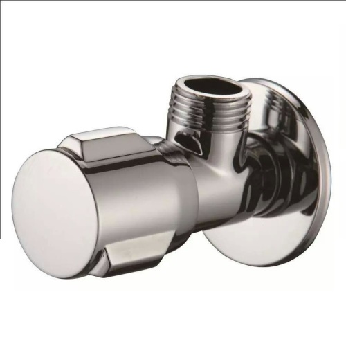 Two way single zinc alloy handle toilet brass core valve spool polish angle needle valve