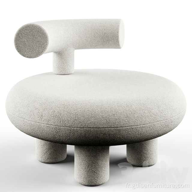 Chaise moderne en tissu en peluche élégant Engel Olga