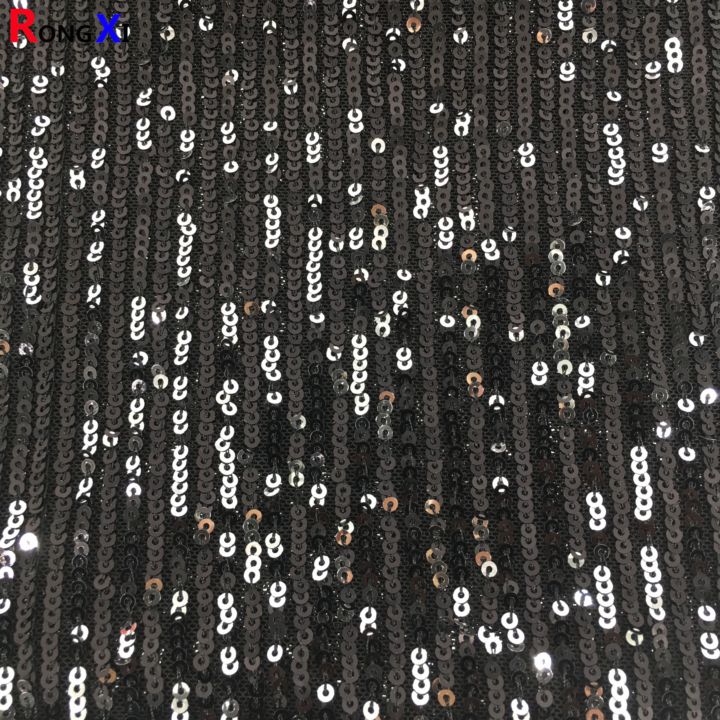 RXF0748A high quality Brand 3mm Dress Embroidery Sequin Lace Fabric