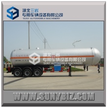 three axles propane LPG tank semi trailer 58500L lpg toroidal tank