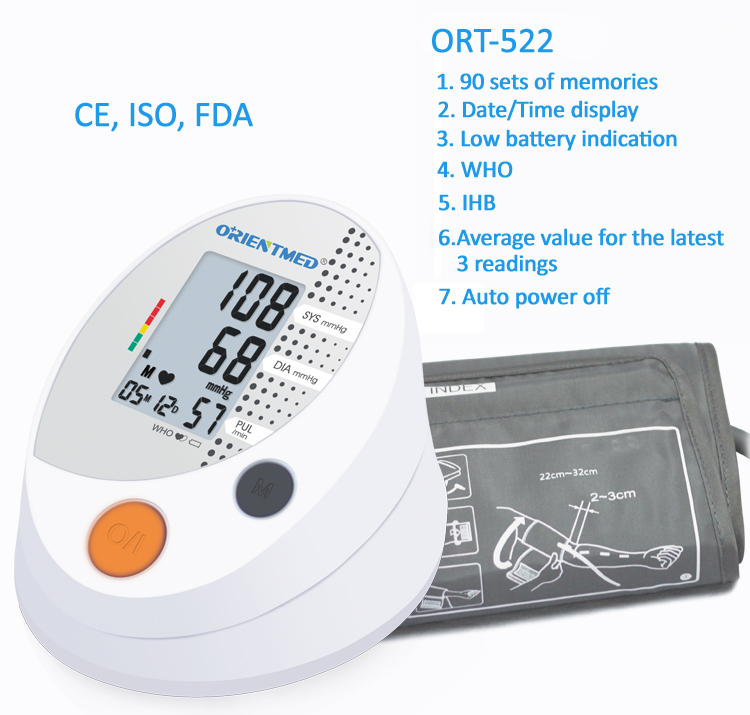 ORIENTMED-522-รายละเอียดของความดันโลหิตจอภาพ ORIENTMED-522-Details-of-blood-pressure-monitor