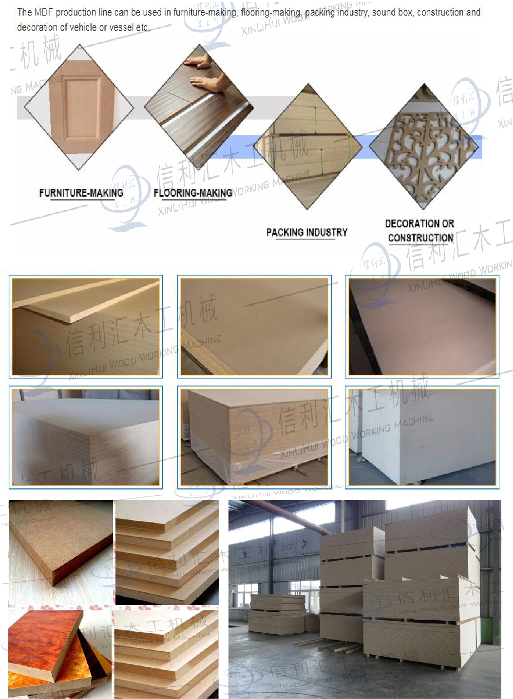 MDF Wood Flooring Production Line for Construction Company Usage From Used Woods/High Glows MDF Board Machines Wooden Floor Tile Making Machine