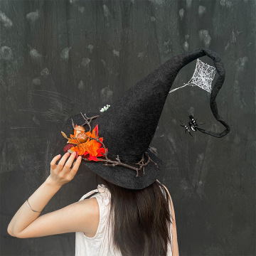 Halloween Witch Hat Cosplay Accessories: Maple Spider Branch Witch Spider Hat