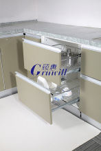 Kitchen multifunctional pull-out storage drawer basket