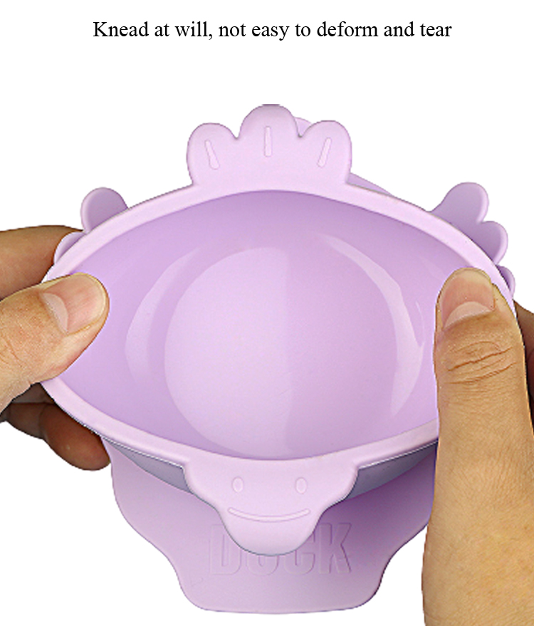 Eco-friendly baby dinner bowls feeding set heat resistant baby silicone bowl with spoon