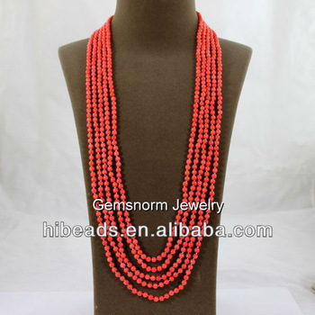 Coral beads necklace new style CBN0005