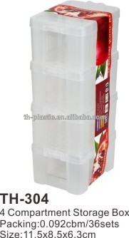 Newly 4 Compartment Storage Box TH-304