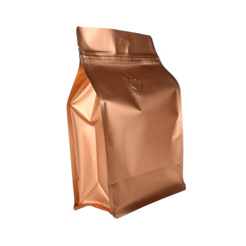 Sac kraft de café en plastique en aluminium couleur or