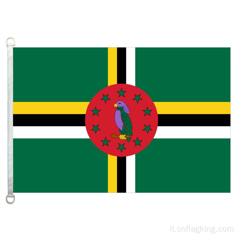 90*150 cm Bandiera del Commonwealth della Dominica 100% poliestere