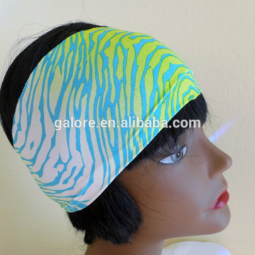 custom printed festival zebra wild headband