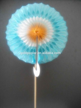 mixed colours big honeycomb fan decoration sticks