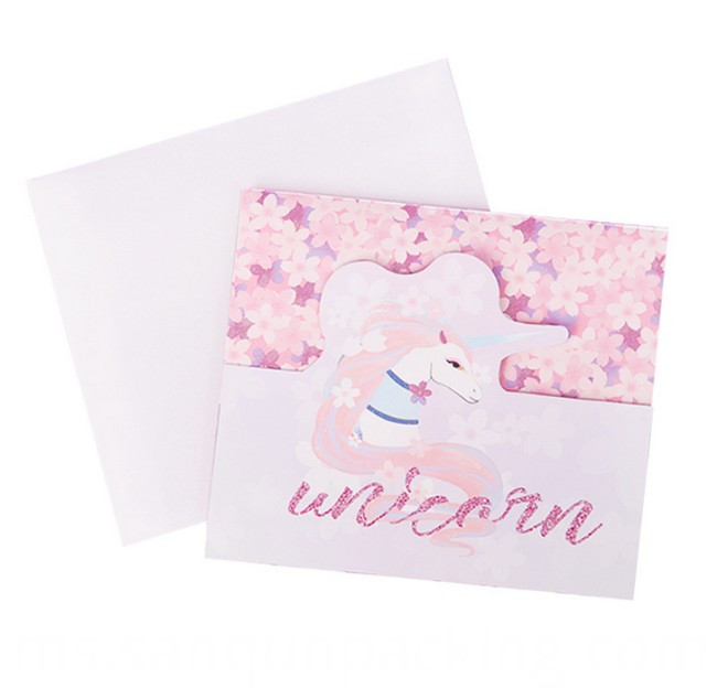 China Kad Ucapan Unicorn Yang Mewah Manufacturers