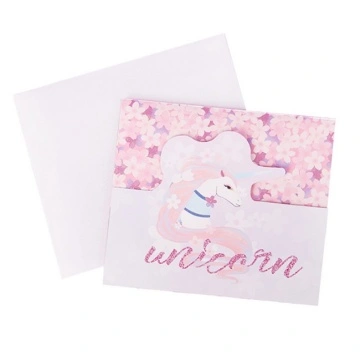 Kad Jemputan Hari Jadi Tema Unicorn