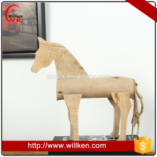 Best selling wooden ornament horse sculpture hand carft design animal figurines